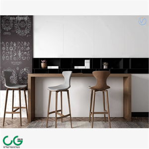 Modern solid wood bar 3d model